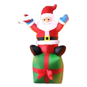 6-Foot Inflatable Santa Claus on Christmas Present for $70 6-Foot Inflatable Santa Claus on Christmas Present for $70