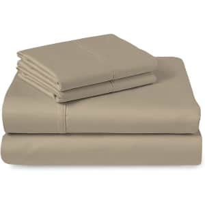 Pizuna 400-Thread Count Cotton Queen Sheets Set for $36 w/ Prime