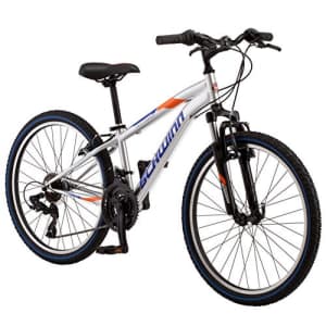 Schwinn High Timber Youth/Adult Mountain Bike, Steel Frame, 24-Inch Wheels, 21-Speed, Silver for $215 Schwinn High Timber Youth/Adult Mountain Bike, Steel Frame, 24-Inch Wheels, 21-Speed, Silver for $215
