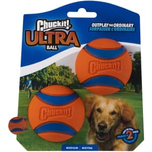 ChuckIt! Medium Ultra Ball 2-Pack for $4
