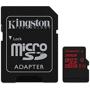 Kingston Digital 32GB microSDHC UHS-I Speed Class 3 U3 90R/80W Flash Memory Card with Adapter for $56 Kingston Digital 32GB microSDHC UHS-I Speed Class 3 U3 90R/80W Flash Memory Card with Adapter for $56