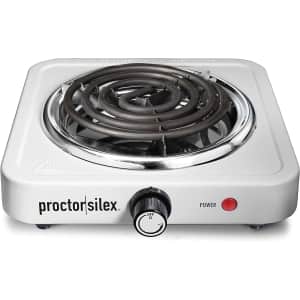 Proctor Silex Electric Single Burner Cooktop for $20