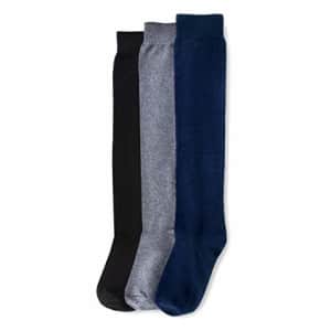 HUE womens Flat Knit Knee 3 Pack Casual Socks, New Graphite Heather, One Size US for $37
