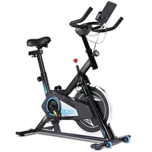 ANCHEER Indoor Cycling Bike, Home Workout Stationary Exercise Bike with APP Connection, LCD for $240