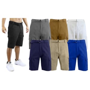 Galaxy by Harvic Men's Slim-Fit Cotton Cargo Shorts for $11 Galaxy by Harvic Men's Slim-Fit Cotton Cargo Shorts for $11
