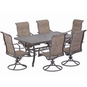 Living Accents Ainsley 7-Piece Swivel & Sling Dining Set for $800