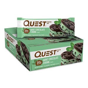 Quest Nutrition Mint Chocolate Chunk Protein Bars, High Protein, Low Carb, Gluten Free, Keto for $29