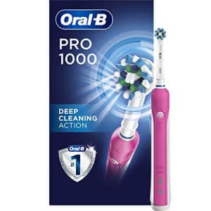 Oral-B Pro 1000 CrossAction Electric Toothbrush, Pink, Powered by Braun for $70