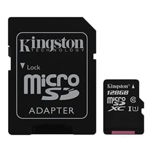 Kingston Digital 128GB microSDXC Class 10 UHS-I 45MB/s Read Card with SD Adapter (SDC10G2/128GB) for $26 Kingston Digital 128GB microSDXC Class 10 UHS-I 45MB/s Read Card with SD Adapter (SDC10G2/128GB) for $26