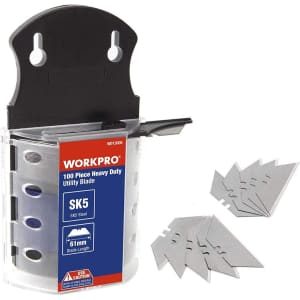 WorkPro Utility Knife Blades 100-pack for $10