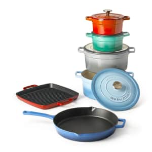 Martha Stewart Collection Enameled Cast Iron Cookware at Macy's: from $7 Martha Stewart Collection Enameled Cast Iron Cookware at Macy's: from $7