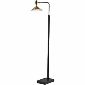 Adesso 4263-01 Lucas LED Floor Lamp with Smart Switch, 54 in, 6W Integrated LED, Black w/Antique for $145