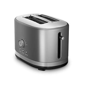 KitchenAid 2-Slice Toaster with High-Lift Lever KMT2116CU, Contour Silver for $80 KitchenAid 2-Slice Toaster with High-Lift Lever KMT2116CU, Contour Silver for $80