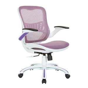 Office Star Riley Ventilated Manager's Office Desk Chair with Breathable Mesh Seat and Back, Purple for $245
