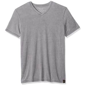 Lucky Brand Men's Venice Burnout V-Neck Tee Shirt, Frost Grey, Large for $18