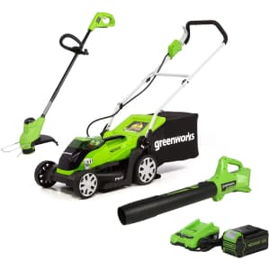 Greenworks 40V Mower/Axial Blower/String Trimmer Combo for $350 Greenworks 40V Mower/Axial Blower/String Trimmer Combo for $350
