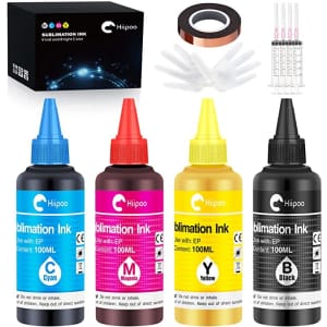 Hiipoo Color Sublimation Ink Refill Kit for $11