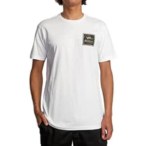RVCA Men's Graphic Short Sleeve Crew Neck Tee Shirt, VA All The Way/White 2, Large for $23