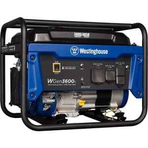 Westinghouse 3,600W Gas-Powered Portable Generator for $371