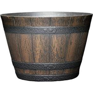Classic Home and Garden 9" Whiskey Barrel for $10