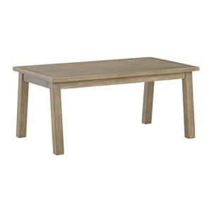 Signature Design by Ashley Barn Cove Outdoor Eucalyptus Patio Coffee Table, Brown for $171