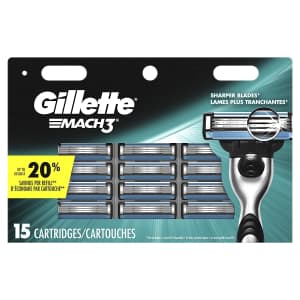 Gillette Mach3 Razor Blade Refill 15-Pack for $20 via Sub & Save Gillette Mach3 Razor Blade Refill 15-Pack for $20 via Sub & Save