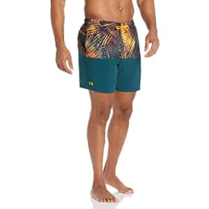 Under Armour Men's Standard Swim Trunks, Shorts with Drawstring Closure & Elastic Waistband, Sp22 for $28