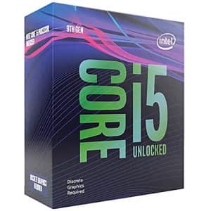 Intel Core i5-9600KF Desktop Processor 6 Cores up to 4.6 GHz Turbo Unlocked Without Processor for $216 Intel Core i5-9600KF Desktop Processor 6 Cores up to 4.6 GHz Turbo Unlocked Without Processor for $216