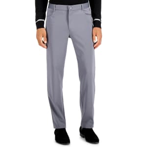 Alfani Men's Four Pocket Travel Pants for $19 Alfani Men's Four Pocket Travel Pants for $19