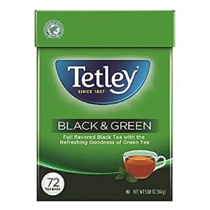 Tetley Black & Green Tea Bags 72-Pack for $2.83 via Sub & Save