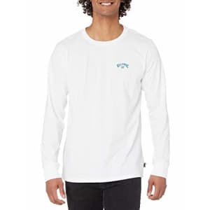Billabong Men's Long Sleeve Premium Logo Graphic Tee T-Shirt, Arch White, Small for $19