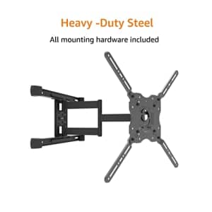 Amazon Basics Full Motion TV Wall Mount with Horizontal Post Installation Leveling for 32-Inch to for $48