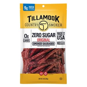 Tillamook Country Smoker Zero Sugar Smoked Sausages 10-oz. Bag for $4