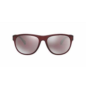 A|X ARMANI EXCHANGE Men's AX4096S Square Sunglasses, Matte Bordeaux/Silver Mirrored/Bordeaux, 57 mm for $55