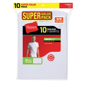 Hanes Men's ComfortSoft Crewneck T-Shirt 10-Pack: 2 for $37 or 4 for $71 Hanes Men's ComfortSoft Crewneck T-Shirt 10-Pack: 2 for $37 or 4 for $71