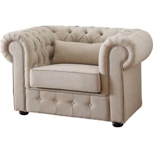Lark Manor Zaffelare Tufted Chesterfield Chair for $700