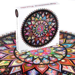 Bgraamiens 1,000-Piece Mandala Jigsaw Puzzle for $10 Bgraamiens 1,000-Piece Mandala Jigsaw Puzzle for $10