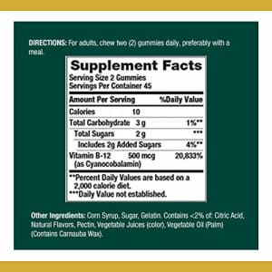 Nature's Bounty B-12, 90 Gummies, Fruit Flavored Gummy Vitamin Supplements for Adults for $19 Nature's Bounty B-12, 90 Gummies, Fruit Flavored Gummy Vitamin Supplements for Adults for $19