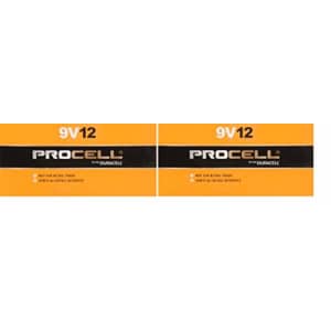 Duracell Procell 9 Volt Batteries, Pack of 12 (Packaging May Vary) - 2 Pack for $35