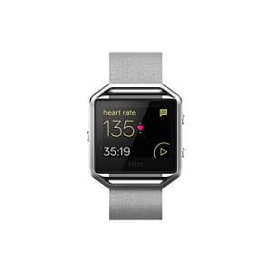 Fitbit Blaze Accessory Band, Leather, Mist Grey, Small for $54