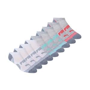 PUMA 10 Pack Womens Low Cut Socks with Cool Cell Technology for $21