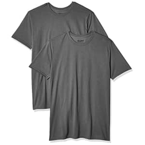 Gildan Men's Moisture Wicking Polyester Performance T-Shirt, 2-Pack, Charcoal, X-Large for $10