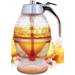 Hunnibi No Drip Glass Honey Dispenser with Stand for $26 Hunnibi No Drip Glass Honey Dispenser with Stand for $26