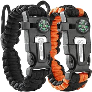 Atomic Bear Paracord Bracelet 2-Pack for $11