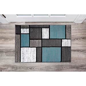Rugshop Contemporary Modern Boxes Area Rug 2' x 3' Blue/Gray for $36 Rugshop Contemporary Modern Boxes Area Rug 2' x 3' Blue/Gray for $36
