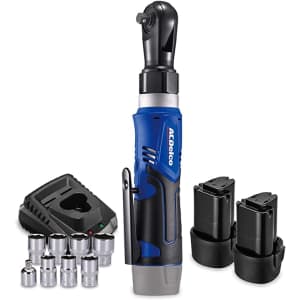 ACDelco G12 Series 12V Li-Ion 3/8" Cordless Ratchet Wrench Tool Kit w/ 2 Batteries for $85