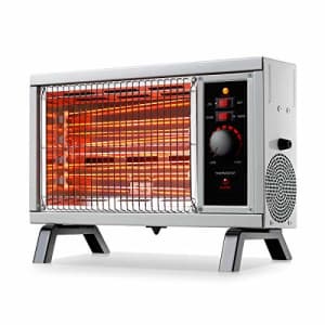Homeleader ETL Portable Radiant Heater, Indoor Safe Heater 1250W/1500W, Rapid Heating with for $40