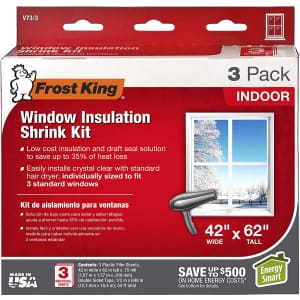 Frost King Window Insulation Shrink Kit 3-Pack for $5 Frost King Window Insulation Shrink Kit 3-Pack for $5