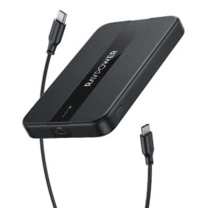 RAVPower 5,000mAh Portable Wireless Charger for $11