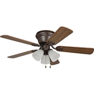 Craftmade Flush Mount Ceiling Fan with Light WC42ORB5C3F Wyman Oil Rubbed Bronze 42 Inch Hugger for $86